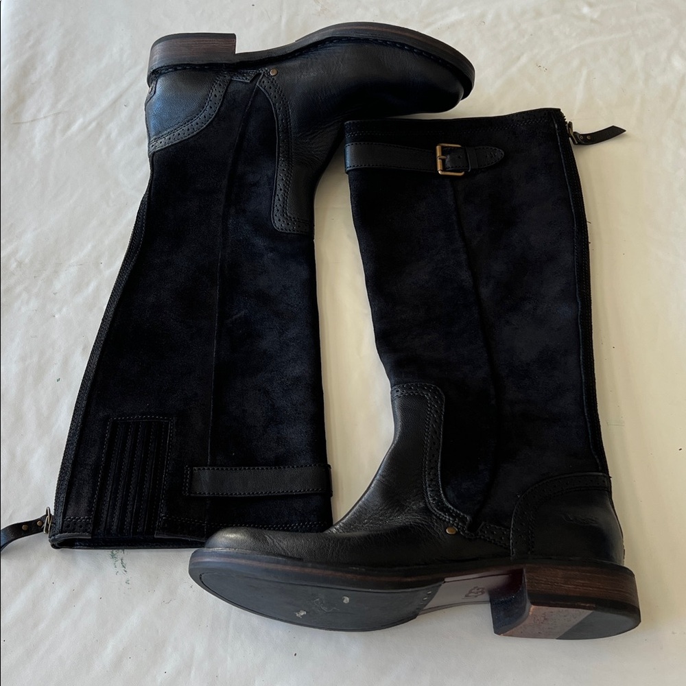 UGG Black Leather Boots